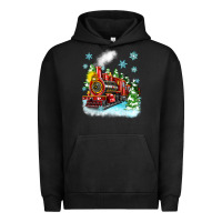 Pigment Black christmas polar express Urban Hoodie - Zillion Design Studio