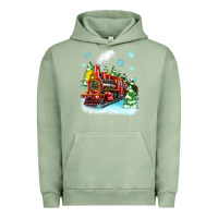 Pigment Oil Green christmas polar express Urban Hoodie - Zillion Design Studio