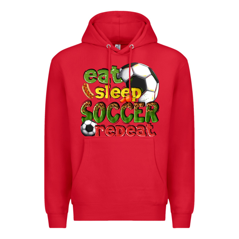 Eat Sleep Soccer Repeat Premium Hoodie by texasbilliewilder | Teevron