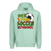Seafoam eat sleep soccer repeat Premium Hoodie - texasbilliewilder