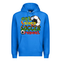 True Royal eat sleep soccer repeat Premium Hoodie - texasbilliewilder