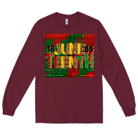 Burgundy juneteenth 1865 tumbler Long Sleeve Tee - BarkalooDesign