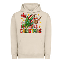Pigment French Oak my first christmas Urban Hoodie - Zillion Design Studio