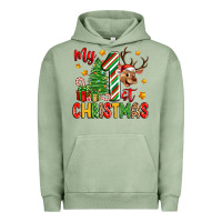 Pigment Oil Green my first christmas Urban Hoodie - Zillion Design Studio