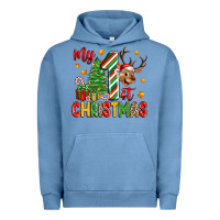 Pigment Pebble Blue my first christmas Urban Hoodie - Zillion Design Studio