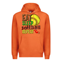 Carrot eat sleep softball repeat Premium Hoodie - texasbilliewilder