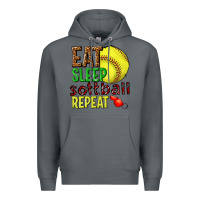 Rock eat sleep softball repeat Premium Hoodie - texasbilliewilder
