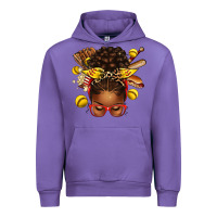 Tulip softball afro messy bun Urban Hoodie - texasbilliewilder