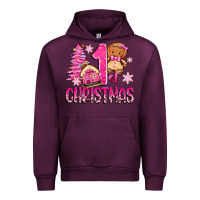 Mauve Wine 1st christmas gingerbread girl Urban Hoodie - Zillion Design Studio