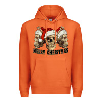 Carrot Merry Christmas Skulls Premium Hoodie - RanaPortraitStore