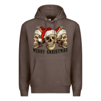 Coffee Merry Christmas Skulls Premium Hoodie - RanaPortraitStore