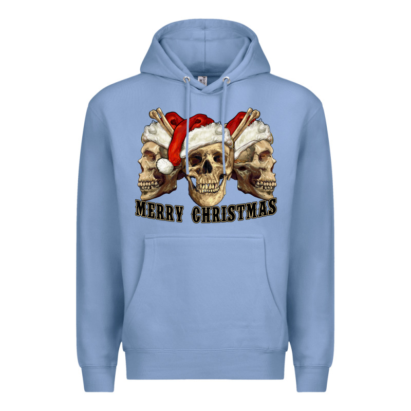 Merry Christmas Skulls Premium Hoodie by RanaPortraitStore | Teevron