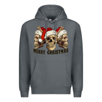 Rock Merry Christmas Skulls Premium Hoodie - RanaPortraitStore