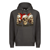 Smoke Merry Christmas Skulls Premium Hoodie - RanaPortraitStore