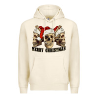 Tofu Merry Christmas Skulls Premium Hoodie - RanaPortraitStore