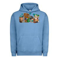 Pigment Pebble Blue western coffee cups Urban Hoodie - texasbilliewilder