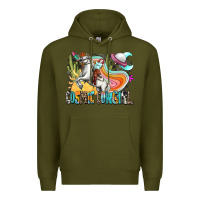 Army Green cosmic cowgirl Premium Hoodie - Zillion Design Studio