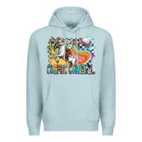 Blue Mist cosmic cowgirl Premium Hoodie - Zillion Design Studio