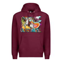 Burgundy cosmic cowgirl Premium Hoodie - Zillion Design Studio