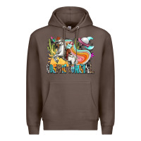 Coffee cosmic cowgirl Premium Hoodie - Zillion Design Studio