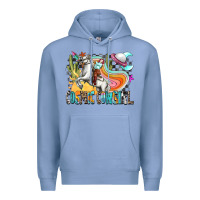 Colony Blue cosmic cowgirl Premium Hoodie - Zillion Design Studio