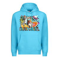 Ocean Blue cosmic cowgirl Premium Hoodie - Zillion Design Studio
