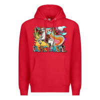 Red cosmic cowgirl Premium Hoodie - Zillion Design Studio