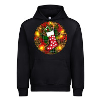 Black Santa Stocking Christmas Urban Hoodie - RanaPortraitStore