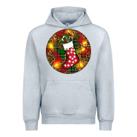 Heather Grey Santa Stocking Christmas Urban Hoodie - RanaPortraitStore
