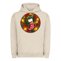 Pigment French Oak Santa Stocking Christmas Urban Hoodie - RanaPortraitStore