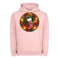 Pigment Salmon Santa Stocking Christmas Urban Hoodie - RanaPortraitStore
