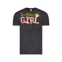 Vintage Black Birthday girl balloon Vintage Tee - Artiststas
