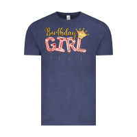 Vintage Denim Birthday girl balloon Vintage Tee - Artiststas