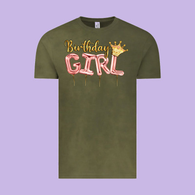 Birthday Girl Balloon Vintage Tee Designed By Artiststas