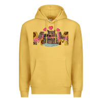 Antique Gold Mom Bear With Sunflowers Premium Hoodie - RanaPortraitStore