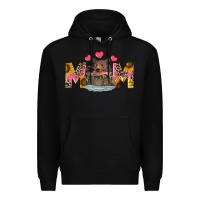 Black Mom Bear With Sunflowers Premium Hoodie - RanaPortraitStore