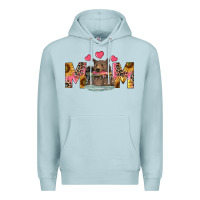 Blue Mist Mom Bear With Sunflowers Premium Hoodie - RanaPortraitStore