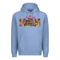 Colony Blue Mom Bear With Sunflowers Premium Hoodie - RanaPortraitStore
