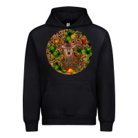 Black Christmas Reindeer Urban Hoodie - RanaPortraitStore
