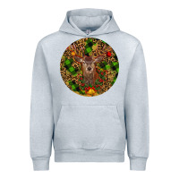 Heather Grey Christmas Reindeer Urban Hoodie - RanaPortraitStore