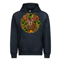 Navy Christmas Reindeer Urban Hoodie - RanaPortraitStore