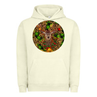 Pigment Pistachio Christmas Reindeer Urban Hoodie - RanaPortraitStore