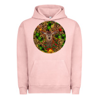Pigment Salmon Christmas Reindeer Urban Hoodie - RanaPortraitStore