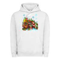 Pigment Lunar Rock christmas santa and friends train Urban Hoodie - Zillion Design Studio