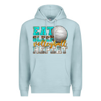 Blue Mist eat sleep volleyball repeat Premium Hoodie - texasbilliewilder
