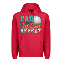 Cardinal eat sleep volleyball repeat Premium Hoodie - texasbilliewilder