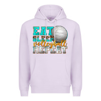 Lilac eat sleep volleyball repeat Premium Hoodie - texasbilliewilder
