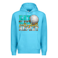 Ocean Blue eat sleep volleyball repeat Premium Hoodie - texasbilliewilder