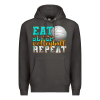 Smoke eat sleep volleyball repeat Premium Hoodie - texasbilliewilder