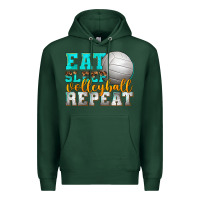 Sports Green eat sleep volleyball repeat Premium Hoodie - texasbilliewilder